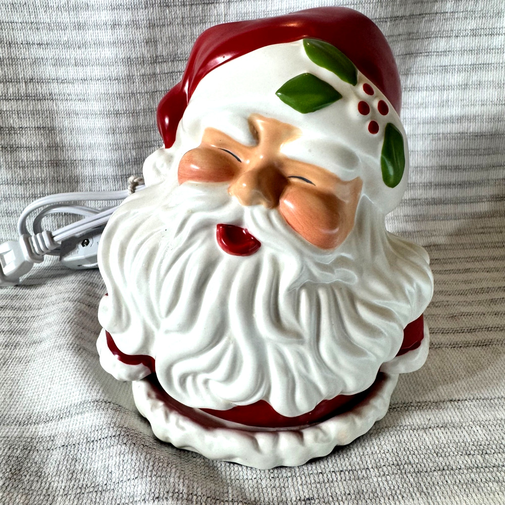 Santa Claus Night Light Wax Warmer Fragrance Lamp Working Cord & Bulb Christmas